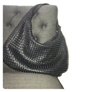 Vegan Leather Woven Bag
